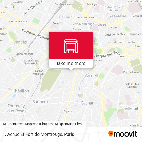 Mapa Avenue Et Fort de Montrouge