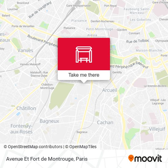 Mapa Avenue Et Fort de Montrouge