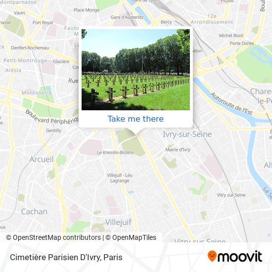 Cimetière Parisien D'Ivry map