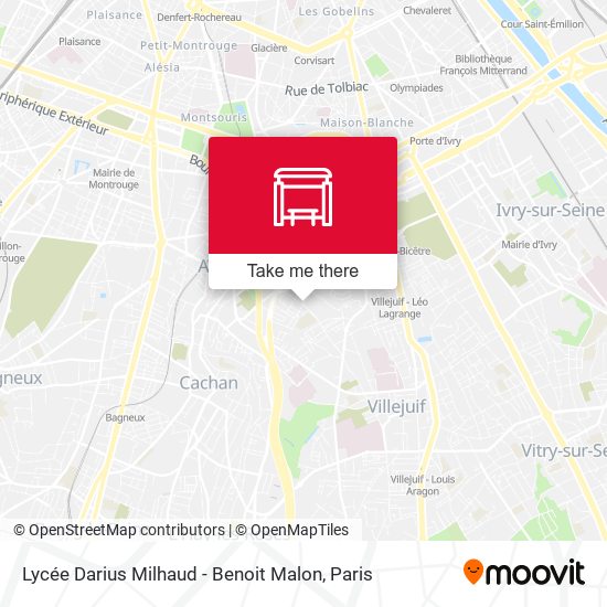 Mapa Lycée Darius Milhaud - Benoit Malon