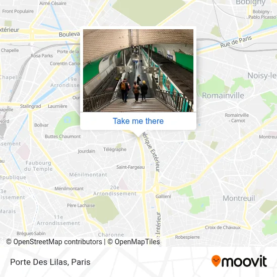 Porte Des Lilas map