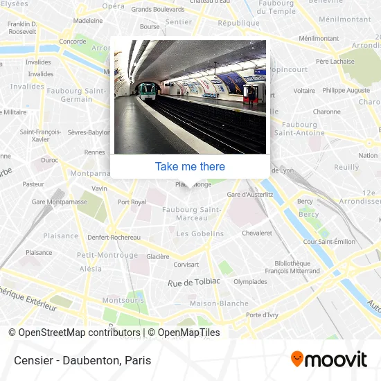 Censier - Daubenton map