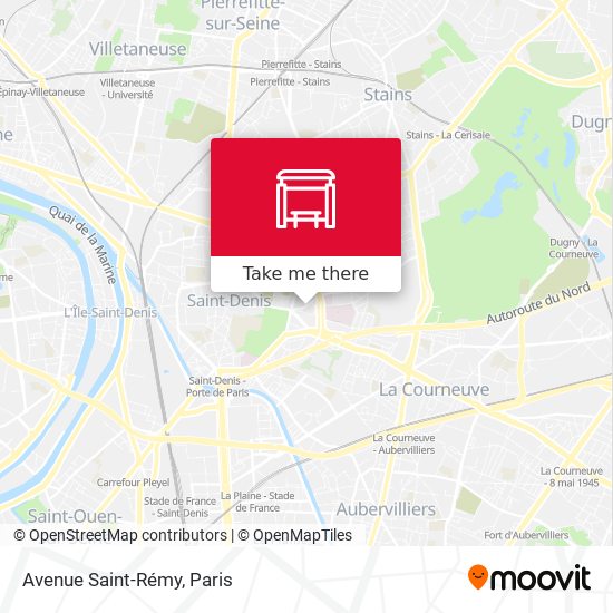 Mapa Avenue Saint-Rémy