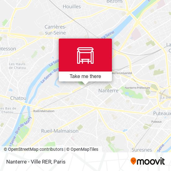 Mapa Nanterre - Ville RER