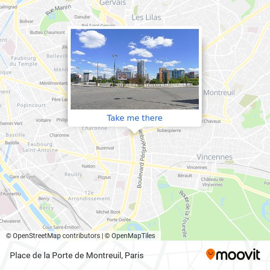 Place de la Porte de Montreuil map