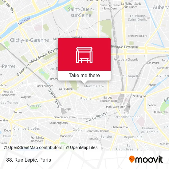 88, Rue Lepic map