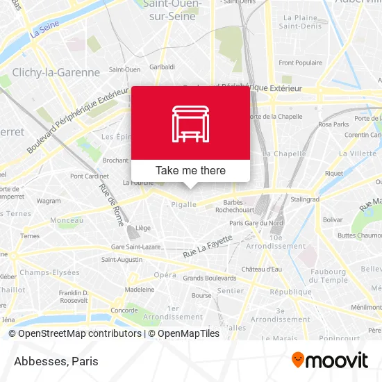 Abbesses map