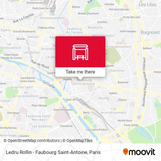 Ledru Rollin - Faubourg Saint-Antoine map