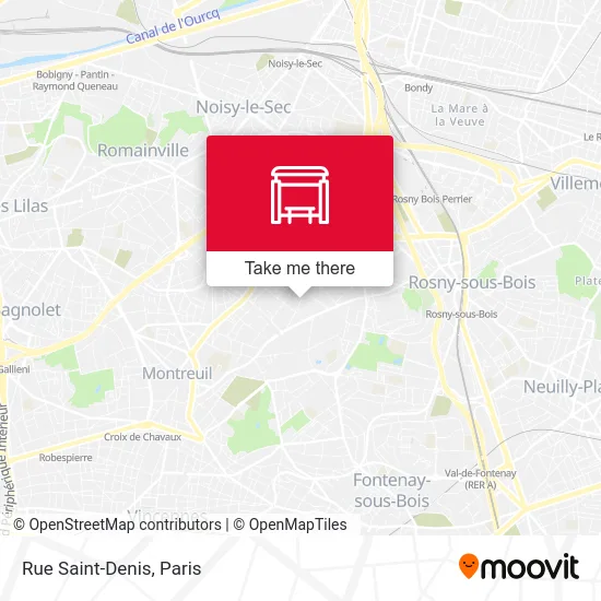 Mapa Rue Saint-Denis