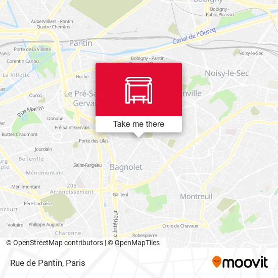 Rue de Pantin map