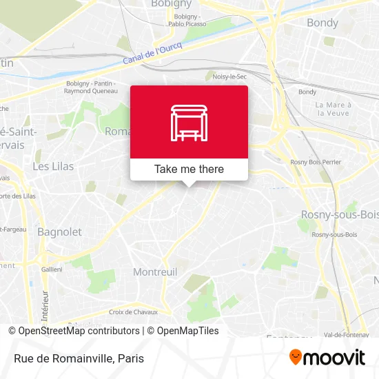 Rue de Romainville map
