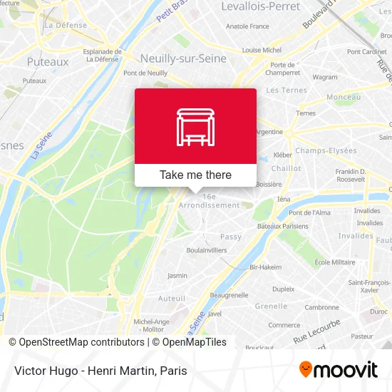 Victor Hugo - Henri Martin map