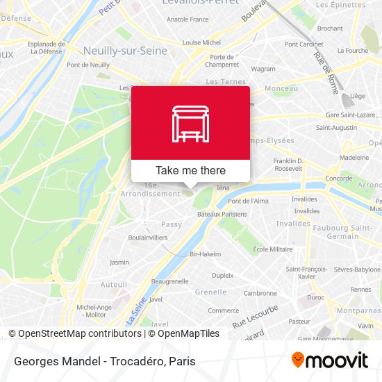 Georges Mandel - Trocadéro map