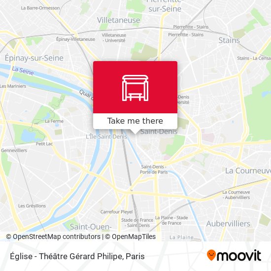 Mapa Église - Théâtre Gérard Philipe