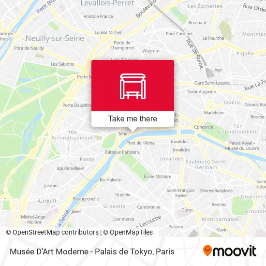 Musée D'Art Moderne - Palais de Tokyo map