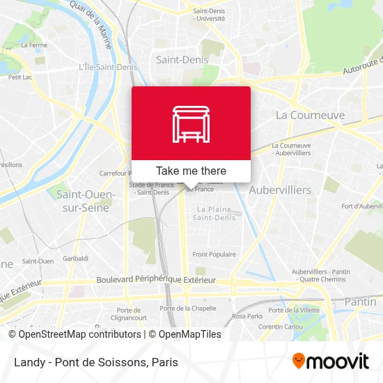 Landy - Pont de Soissons map