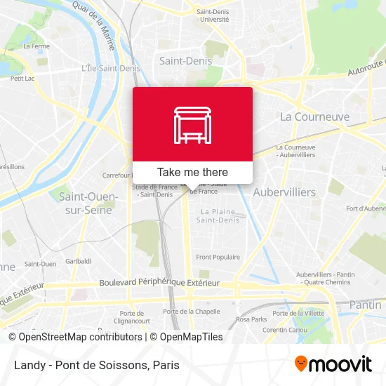 Landy - Pont de Soissons map