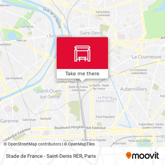 Mapa Stade de France - Saint-Denis RER