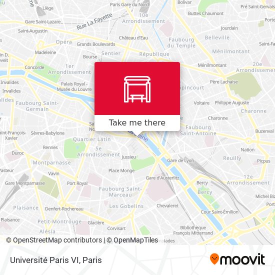 Mapa Université Paris VI