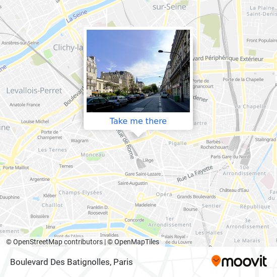 Mapa Boulevard Des Batignolles