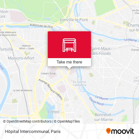 Hôpital Intercommunal map