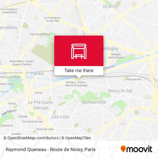 Mapa Raymond Queneau - Route de Noisy