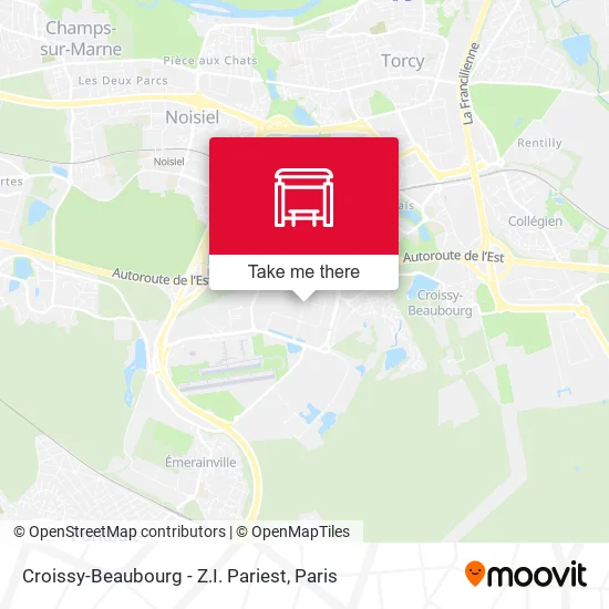 Croissy-Beaubourg - Z.I. Pariest map