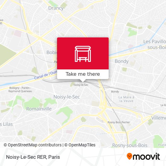 Noisy-Le-Sec RER map