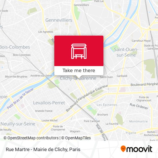 Rue Martre - Mairie de Clichy map