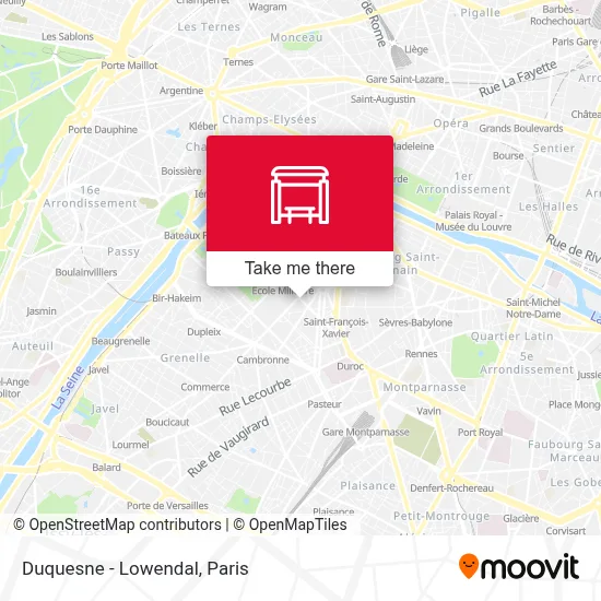 Duquesne - Lowendal map