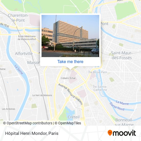 Hôpital Henri Mondor map