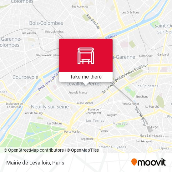 Mapa Mairie de Levallois