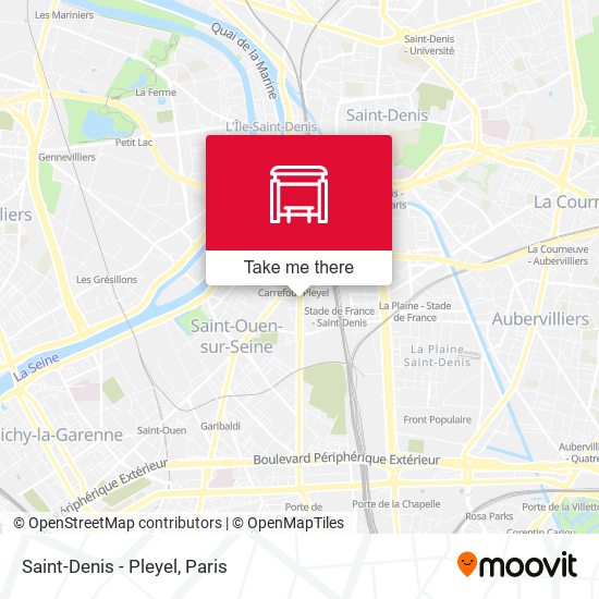 Saint-Denis - Pleyel map