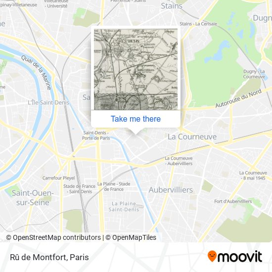 Mapa Rû de Montfort