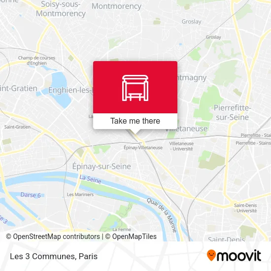 Les 3 Communes map