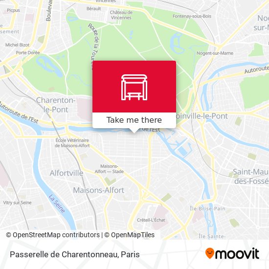 Mapa Passerelle de Charentonneau