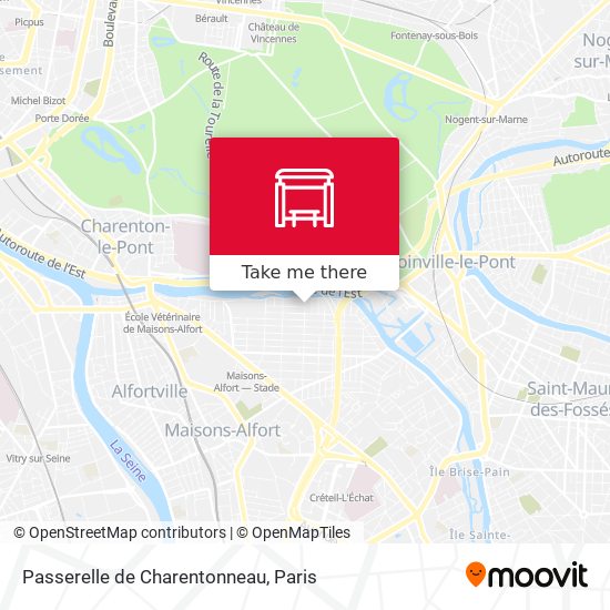 Mapa Passerelle de Charentonneau