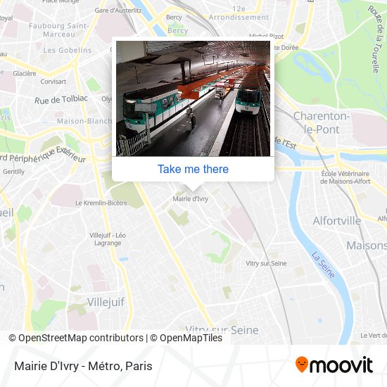 Mairie D'Ivry - Métro map