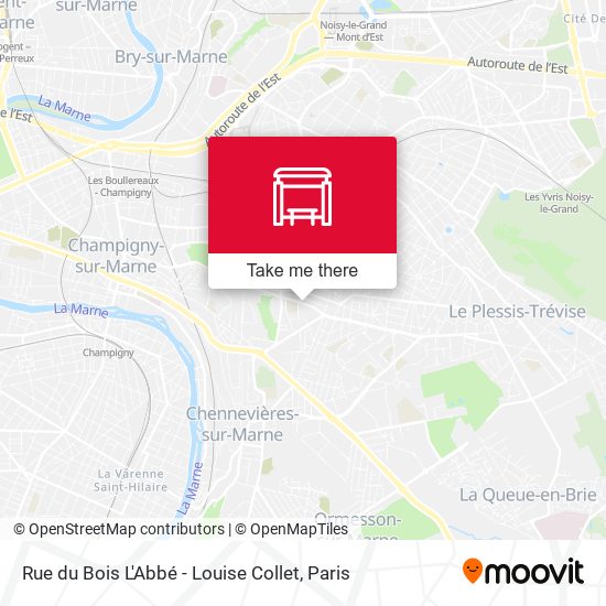 Mapa Rue du Bois L'Abbé - Louise Collet