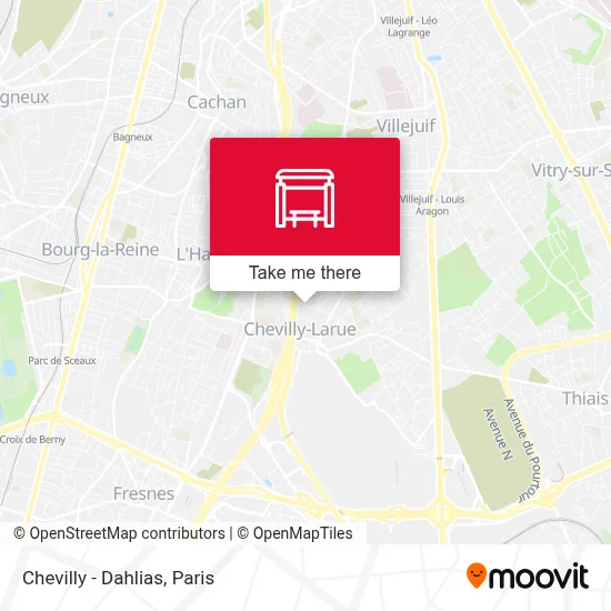 Chevilly - Dahlias map