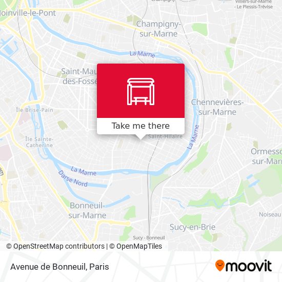 Mapa Avenue de Bonneuil