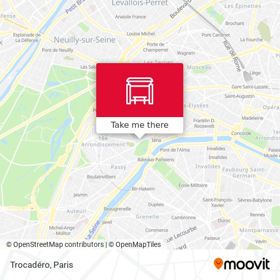Trocadéro map