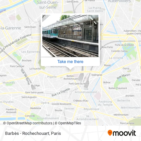Barbès - Rochechouart map