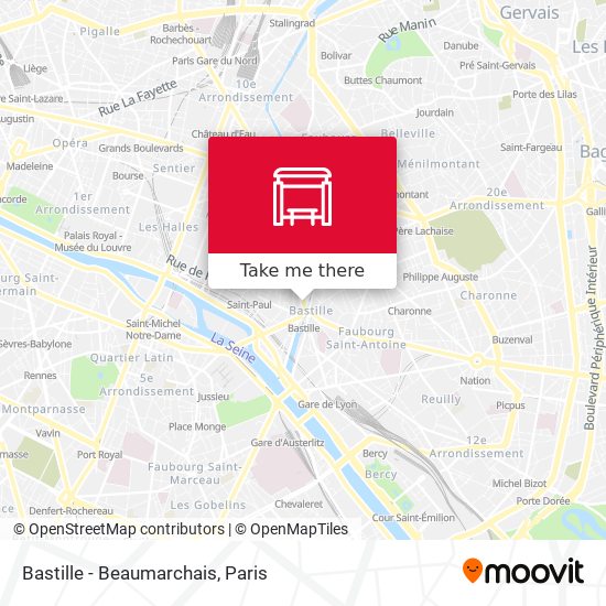 Mapa Bastille - Beaumarchais