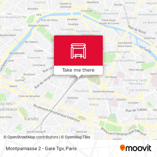 Mapa Montparnasse 2 - Gare Tgv