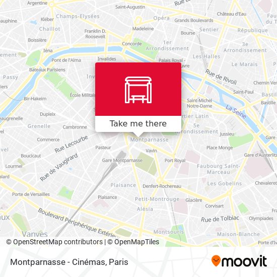 Montparnasse - Cinémas map