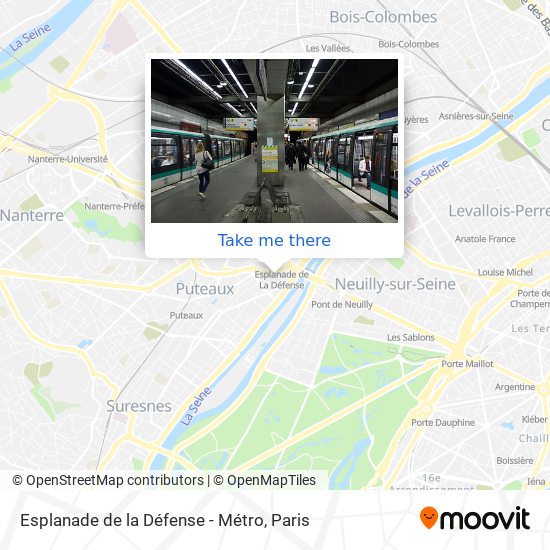 Esplanade de la Défense - Métro map