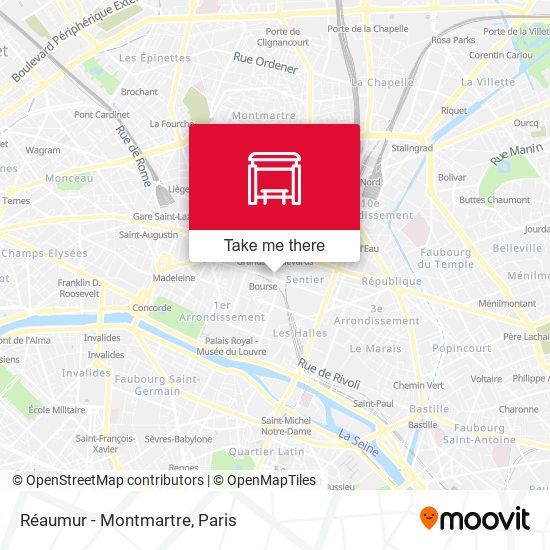 Mapa Réaumur - Montmartre