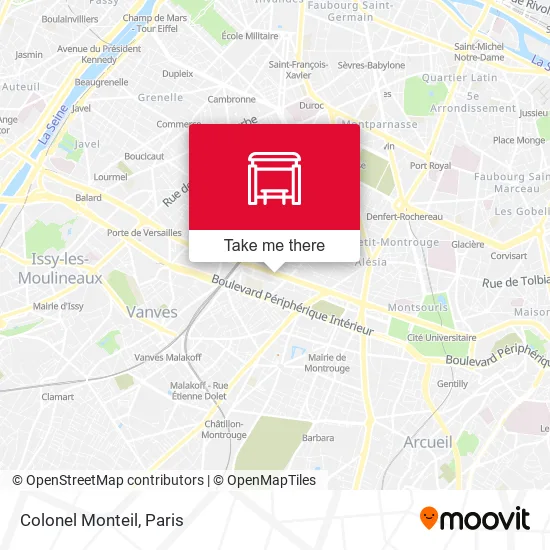 Colonel Monteil map