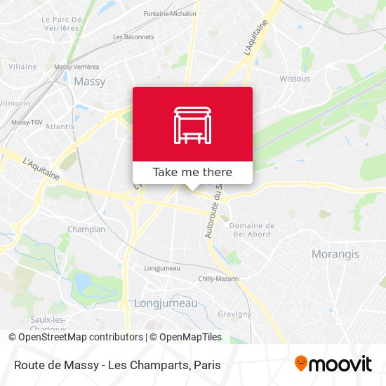 Mapa Route de Massy - Les Champarts